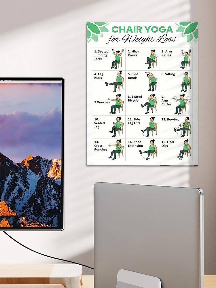 2 Pôsteres de Yoga para Exercí - Sports Equipment Poster avaliação e preço